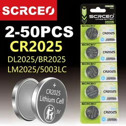 2-50PCS 3V CR2025 CR 2025 Lithium Button Battery DL2025 BR2025 5003LC LM2025 Coin Cell Watch Batteries For Toys Clock Computer