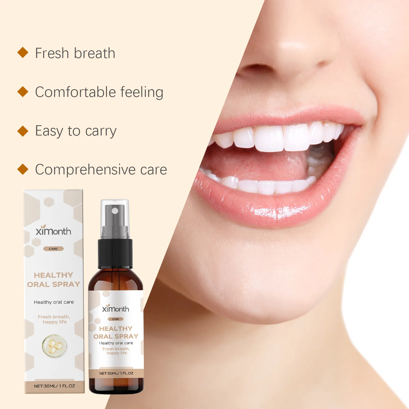 

Спрей для полости рта Ximonth: Освежает дыхание, обеспечивает длительную защиту, ухаживает за деснами, уменьшает проблемы с зубами, портативный.