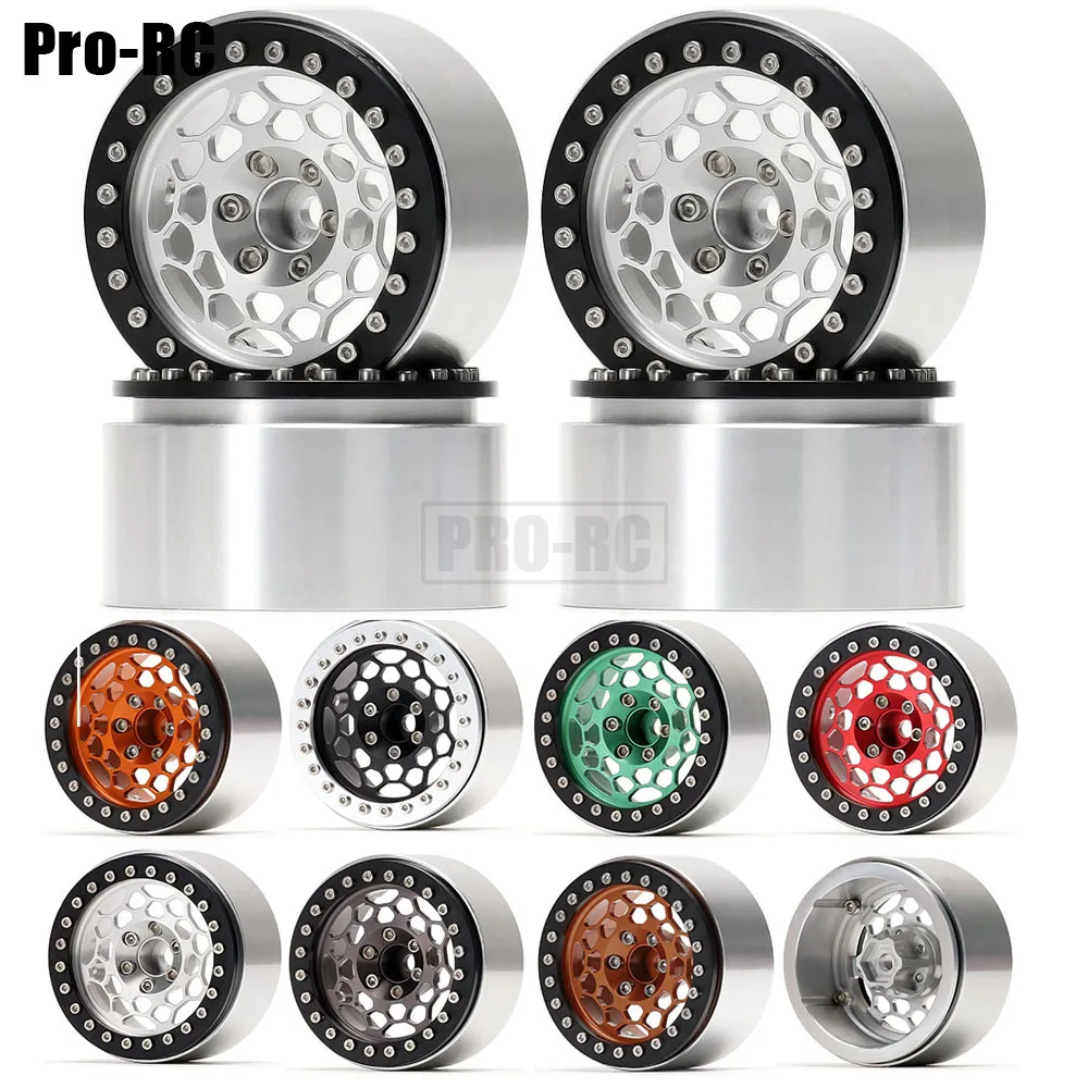 2.2“ Alloy 64*52*36 Beadlock Wheels Hub Rim 4Pcs for 1/10 RC Car Crawler Axial SCX10 90046 RR10 Wraith YETI CC01 TF2