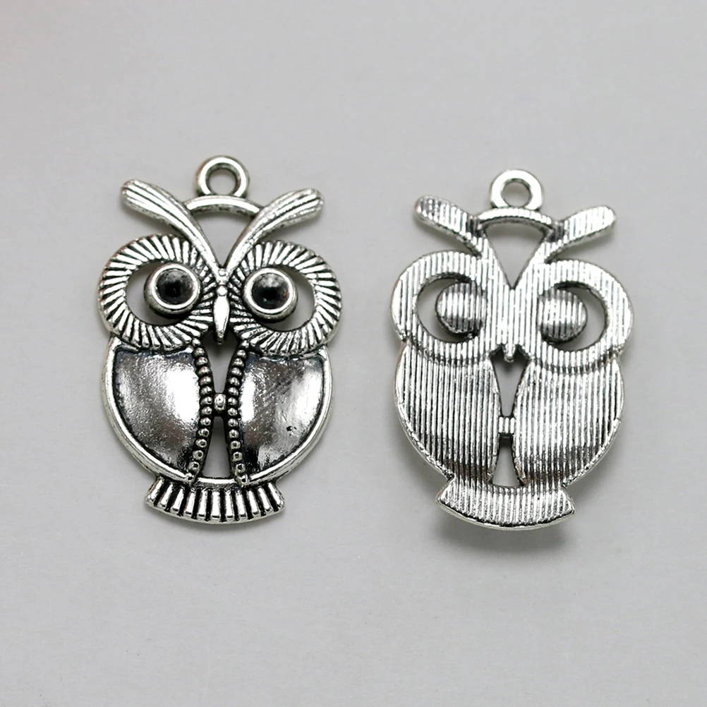

10pcs Owl Necklace Pendant Alloy DIY Jewelry Making Ancient Silver Color Charm Pendant Accessories Handmade Crafts