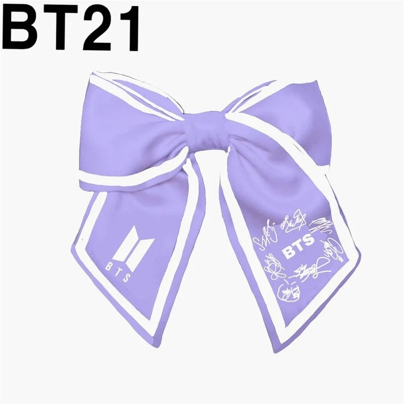 Nova Presilha de Cabelo com Laço Decorativo Personalizado, Estilo Simples e Versátil, com Padrão de Desenho Animado Criativo e Fofo, da Série Sweet BTS.