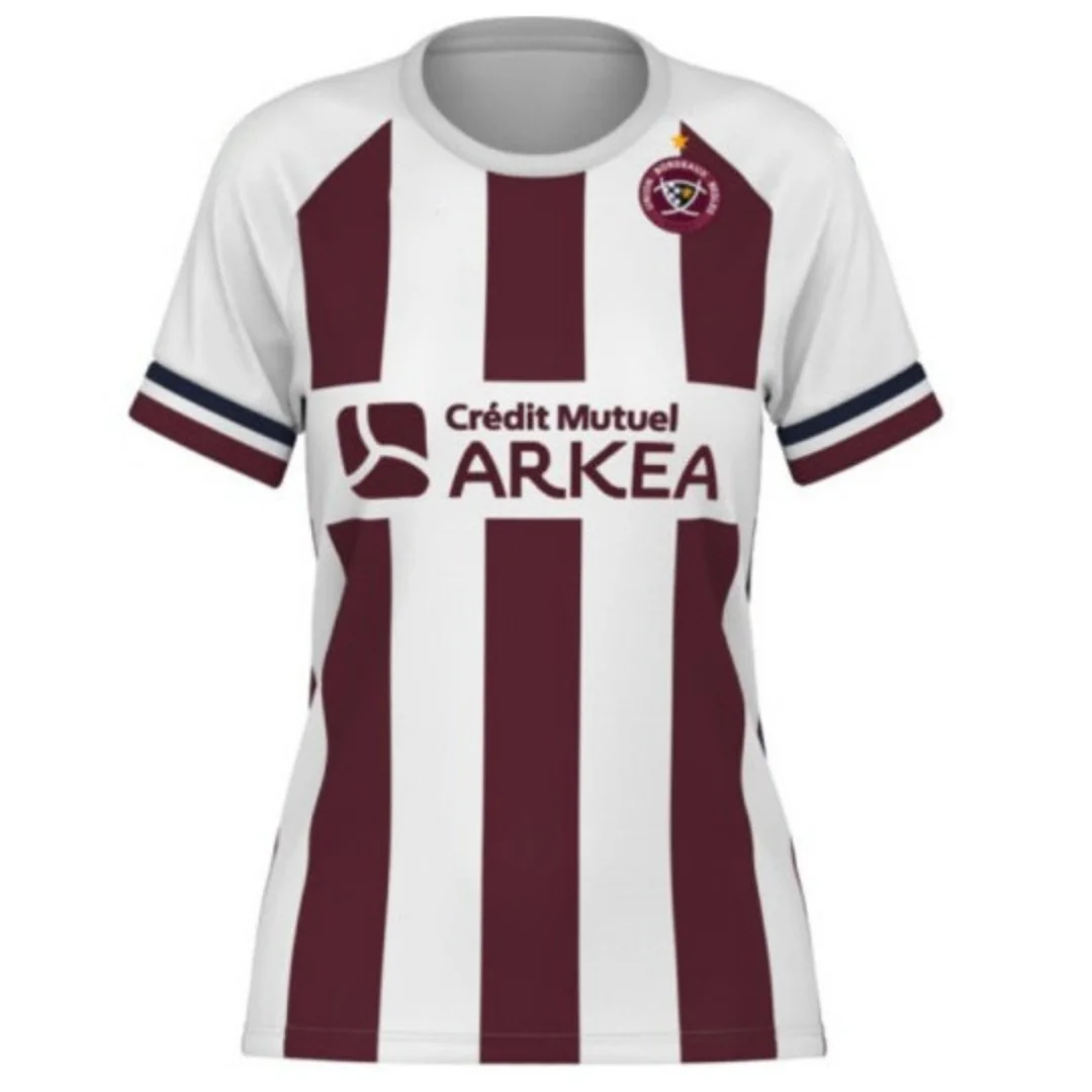 

Футболка для регби Union Bordeaux Bègles 25-26, домашняя форма, комплект для соревнований и тренировок, быстросохнущая, мужская, детская, женская