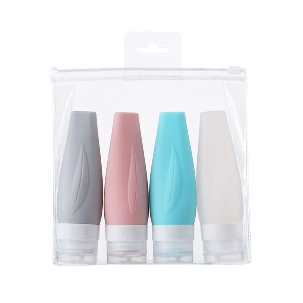 Mini bouteille de voyage portable en silicone, facile à presser, pour tous les jours, 60/90ml