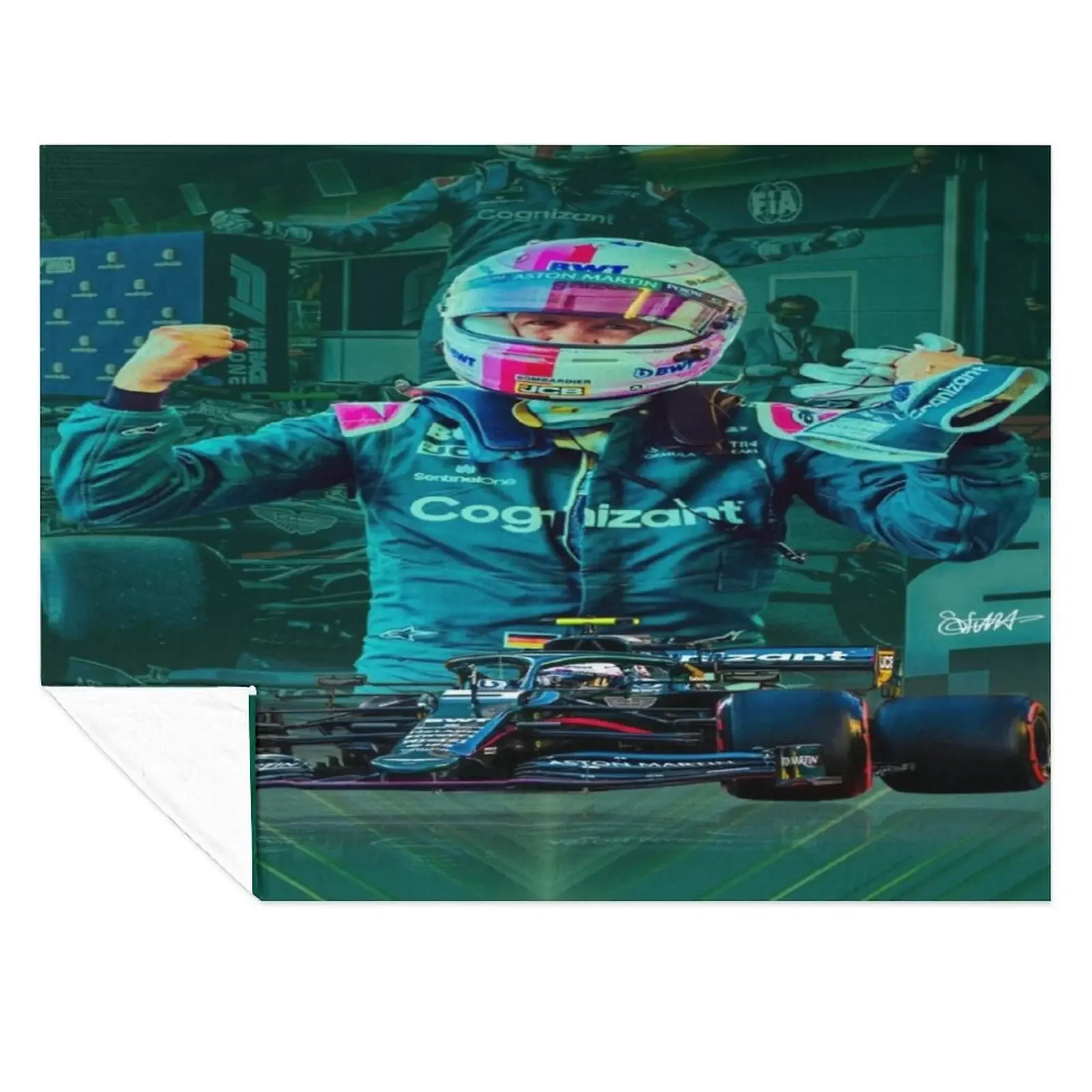 

Sebastian Vettel Throw Blanket Vintage Soft Big Plaid on the sofa decorative Blankets