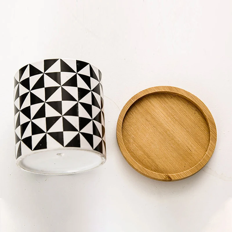 Modern Geometric Pattern Ceramic Flower Pot Succulent Plant Pot Planter Office Desktop Bonsai Home Garden Decoration
