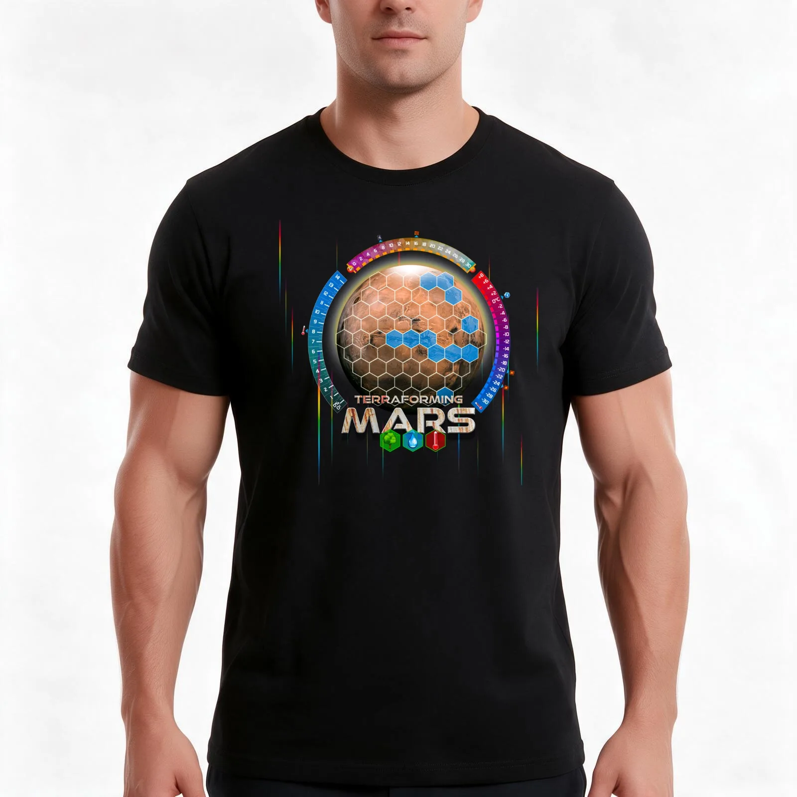 Terraforming Mars Inspired T-Shirt Summer Casual Cotton Tee Oversized Streetwear Tops Vintage Graphic Print Unisex Men Women
