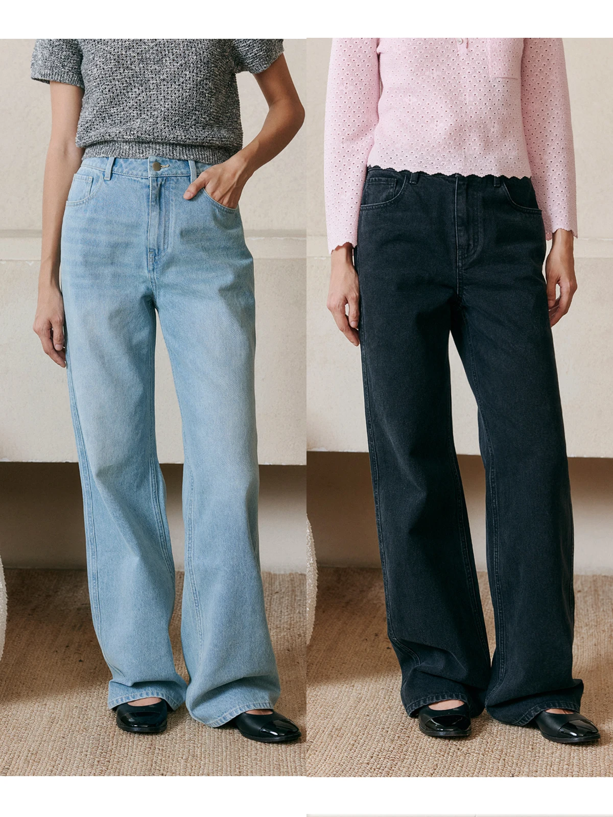 

Модные джинсы Miu Waed Slim Straight SOV "Spring Summer Pants King" для женщин, повседневная одежда, светлый цвет, деним