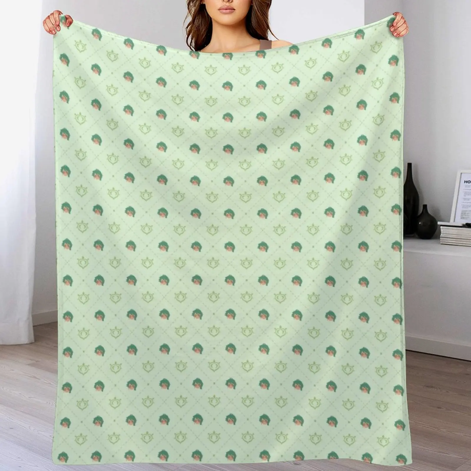 Baizhu Pattern Throw Blanket