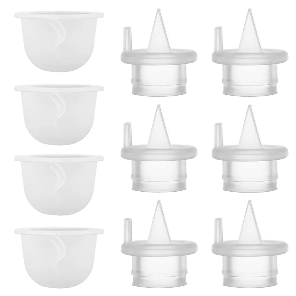 6 قطع من صمامات منقار البط و4 قطع من غشاء السيليكون المتوافق مع مضخة الثدي Zomee Z1/Z2/BabyBuddha/NCVI 8782/8780/Motif Twist