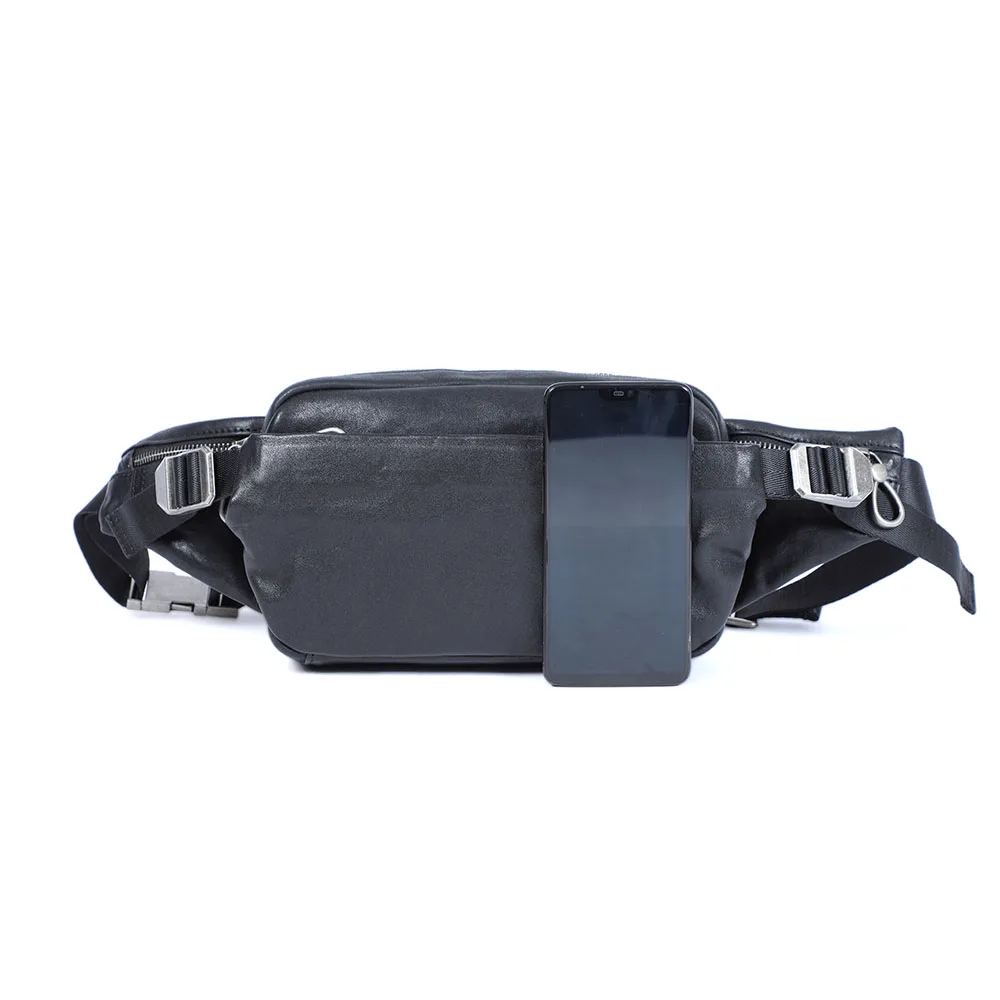S.WORKER Premium Echtleder Herren-Brusttasche Modische Vollnarbenleder-Umhängetasche für Männer Schultertasche Sling Bag – Detail 14