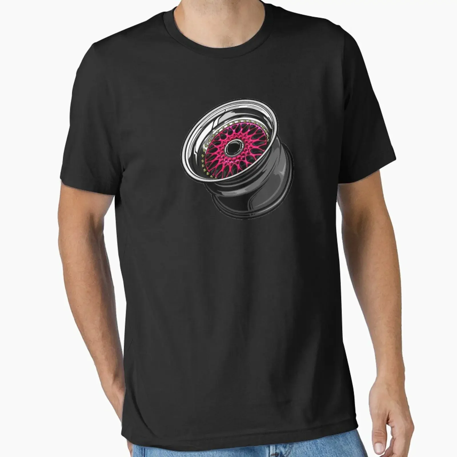 detailed design pimp car wheel classic t shirt designed and sold by KhodjaDesings vintage Washed Stretched Unisex