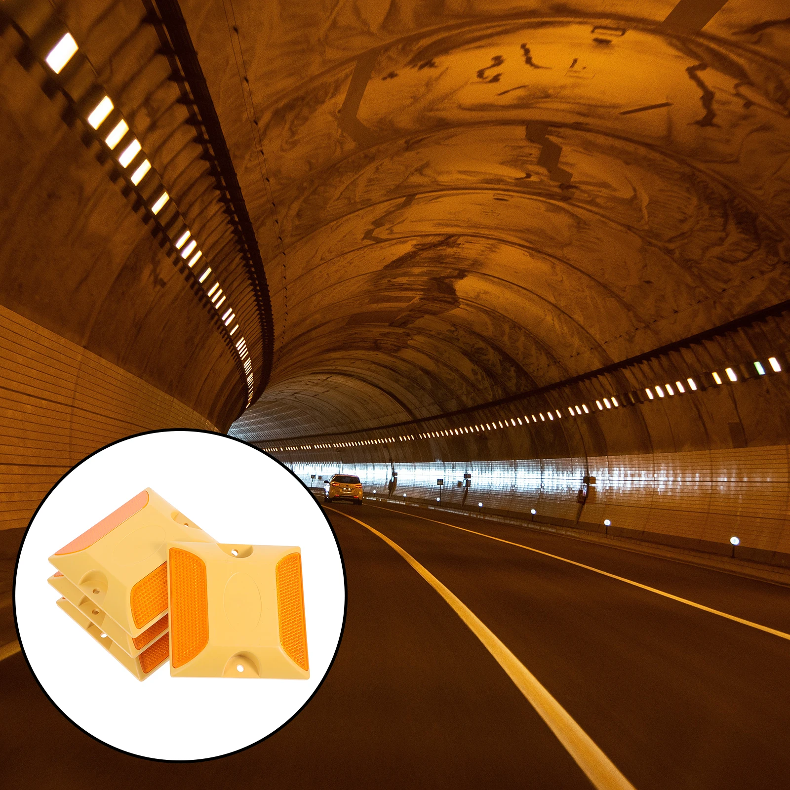 

4 Pcs Delineator Automotive Trailer Reflectors Reflective Road Markers Cast Aluminum Driveway Abs for