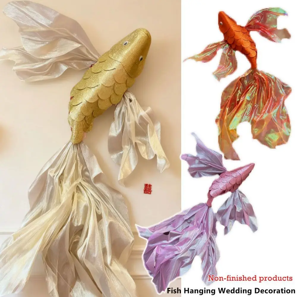 

Подвесное украшение «Год Лошади» с рисунком рыбы, красный цвет, для свадебного декора, поделки своими руками, праздничные принадлежности