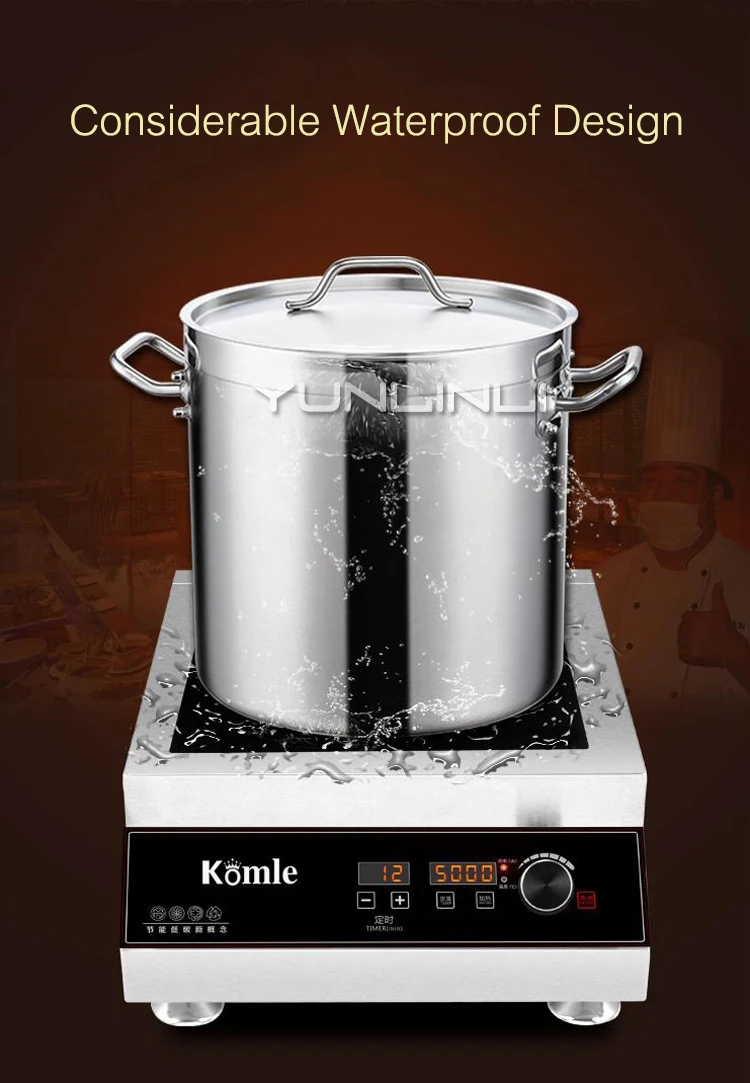 2025 جديد طباخ التعريفي التجاري 5000 واط فرن كهربائي اثارة فرن الموقد سطح المكتب جزءا لا يتجزأ من تجهيزات المطابخ 220 فولت/380 فولت