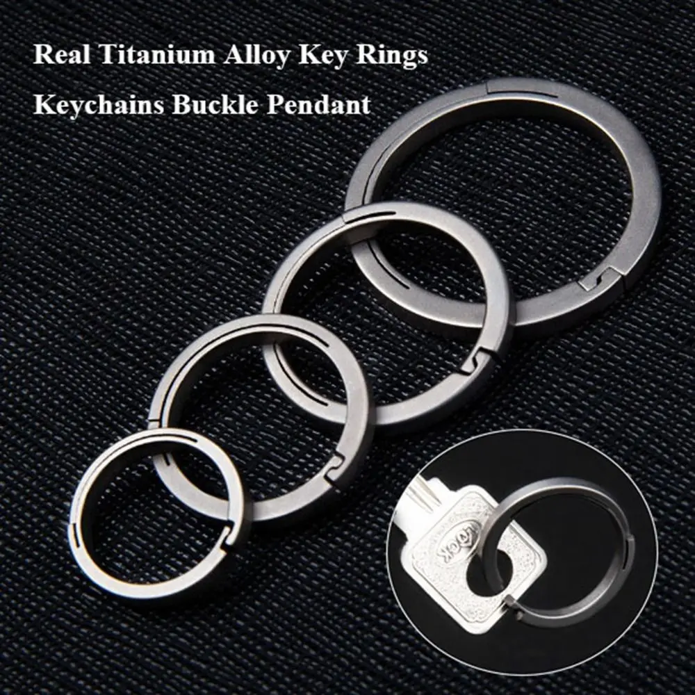 

New Titanium Alloy Key Rings Super Lightweight Durable Keychains Buckle Pendant Man Car Keychain Male Creativity Gift
