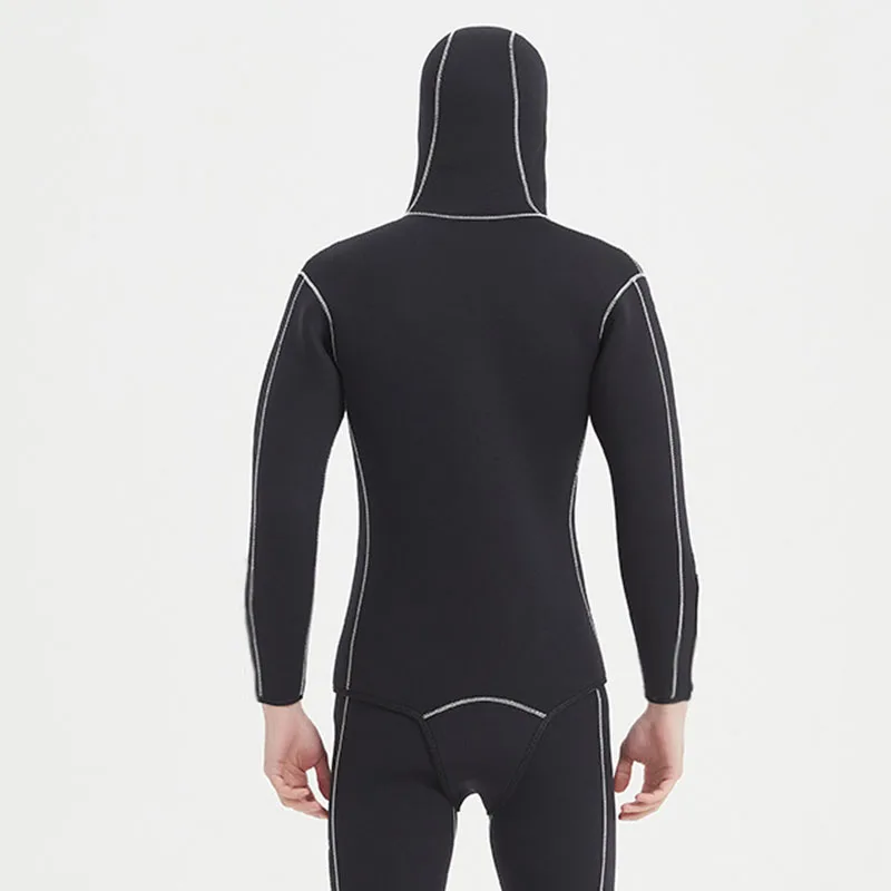 Oulylan Diving Suit  Wetsuit Men\'s Scuba Warm  5MM Neoprene Hooded Split Diving Snorkeling Surfing Spearfishing Suits