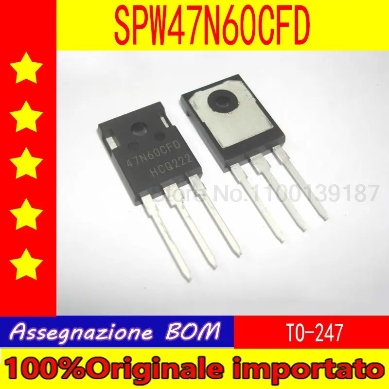 

10pcs/lot SPW47N60CFD SPW47N60 47N60CFD TO-247 High Power MOSFET 600V 46A