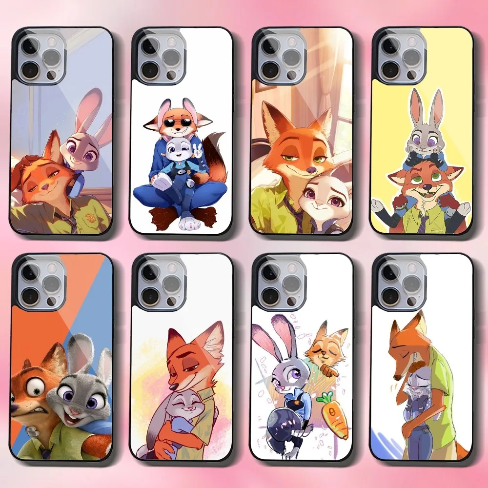 Z-zootopia J-Judy And Nick Phone Case For IPhone 16 15 14 13 Pro Max 11 12 Mini Alex Mirror For Magsafe Wireless Charging Cover