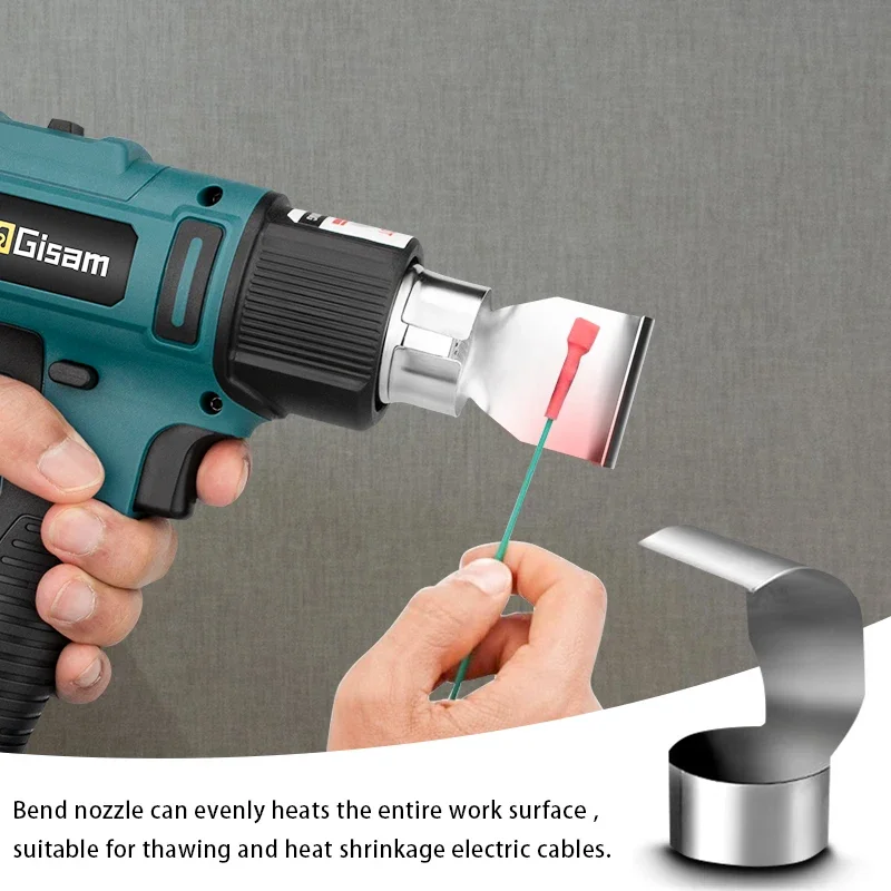 3000Mah Cordless Heat Gun Hot Air Gun 50-550℃ Rechargeable Heating Equipment + LED Light for 18V Makita Battery Thermal Gun Tool