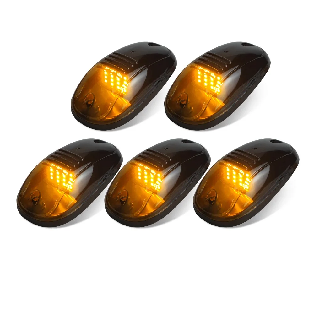 Amber No Drill Car Cab Lights Ultra Bright Waterproof Truck Cab Lights Universal Roof LED Light for Trucks/Cars/SUV