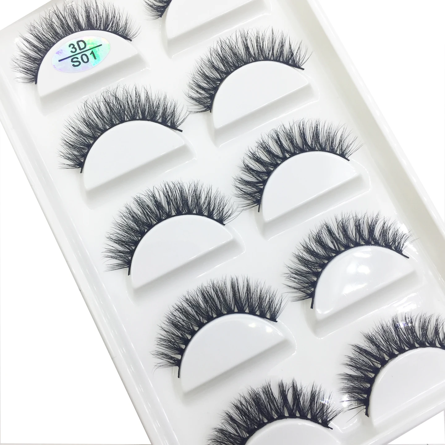 5 paires de Faux Cils 3d naturels en vison, courts et doux, en désordre, réutilisables, maquillage de scène, Maquiagem Cilios