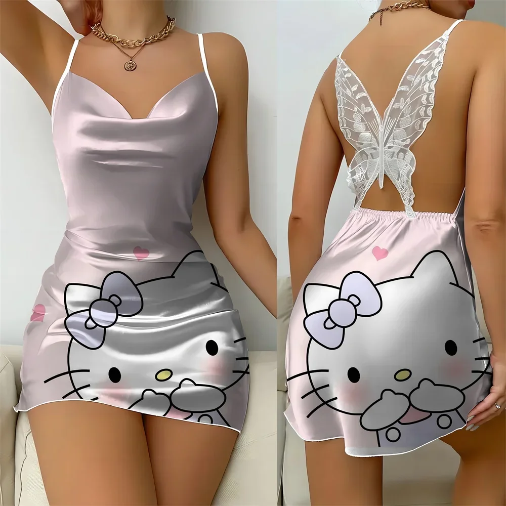 

Sexy Sleepwear for Women Summer Top Seller Female Sleepwear Cartoon Sleevesless Women's Nightwear New Fashion Female Home Dress