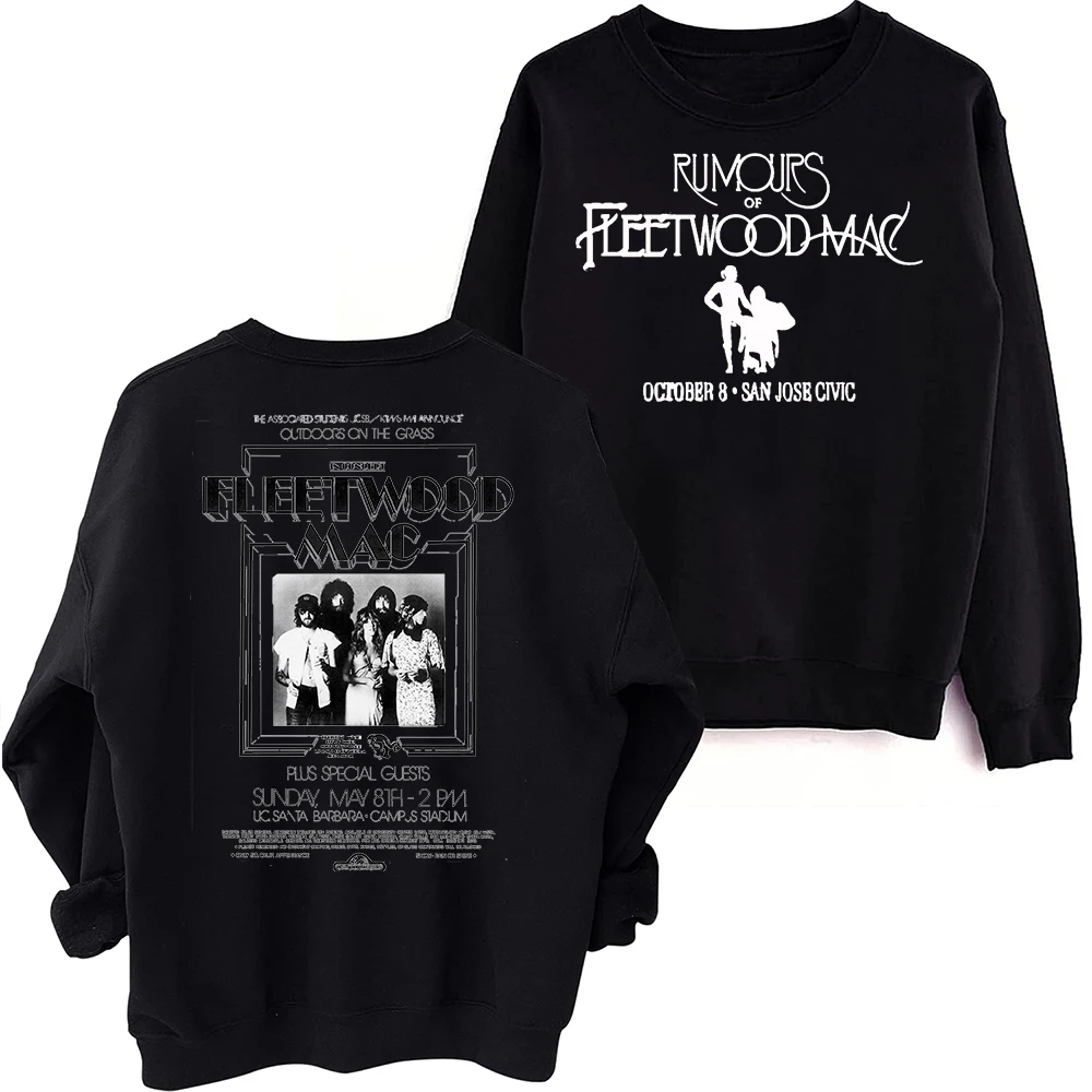 Rumours Fleetwood Mac Sweatshirt Harajuku Round Neck Long Sleeve Oversized