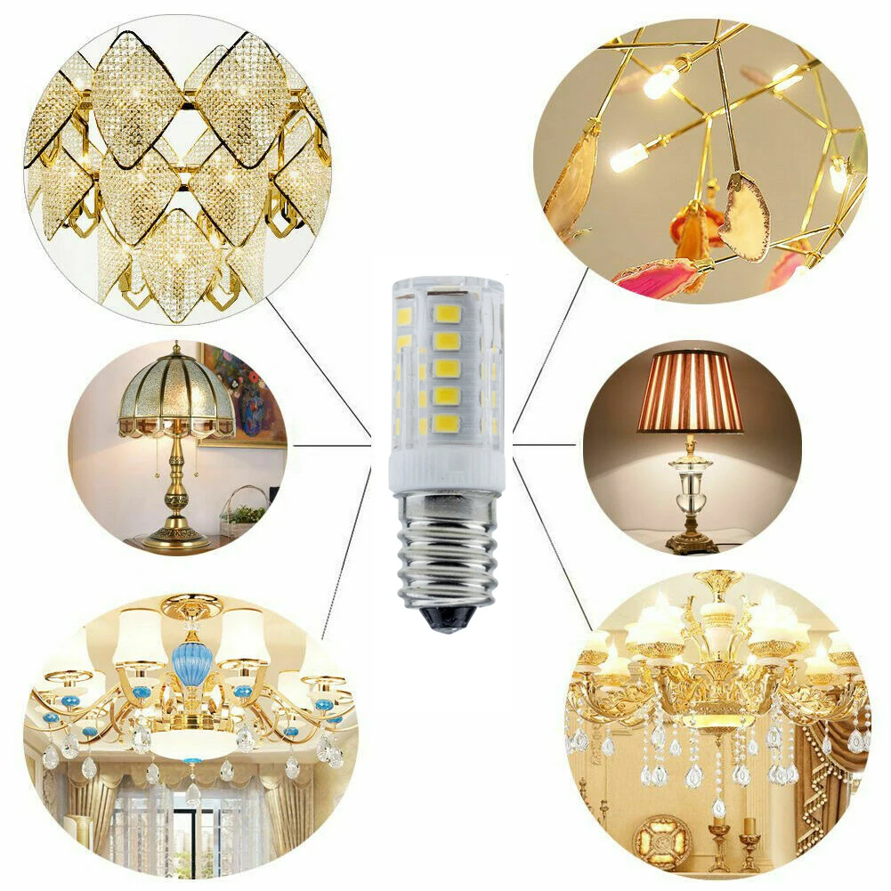 E14 LED لمبة الذرة 7W 9W 12W 15W 18W، 220-240V 2835 SMD، 360 °   زاوية شعاع، ضوء صغير ساطع لاستبدال ثريا الهالوجين