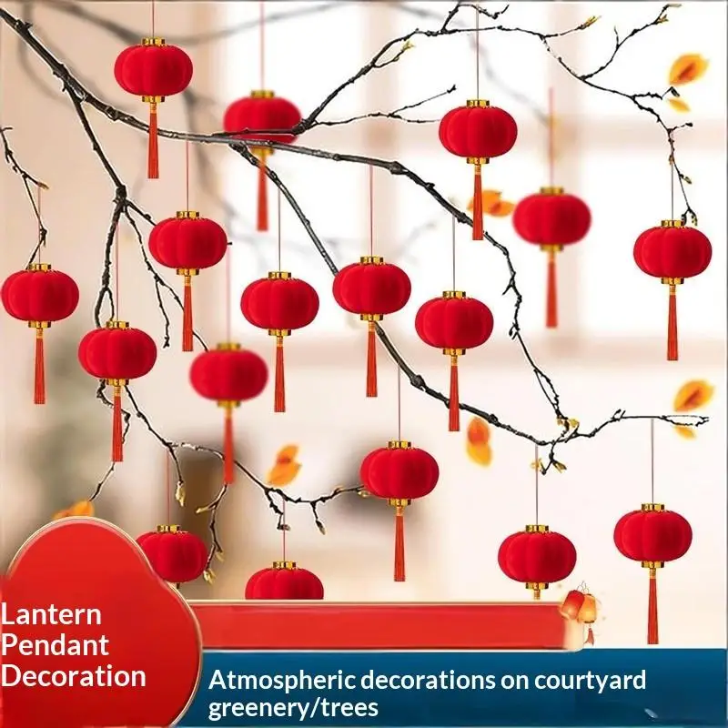 30pcs Mini Red Lantern Decoration For Traditional Chinese New Year And Wedding Hanging Decorations