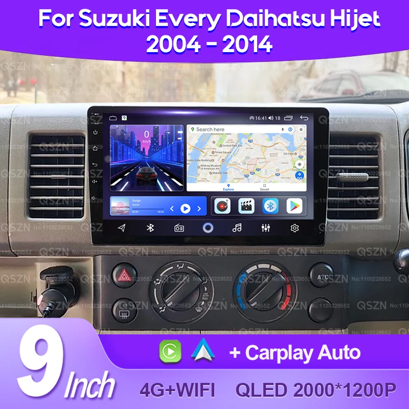QSZN For Suzuki EVERY DAIHATSU HIJET 2004 - 2014 Android 13 Car