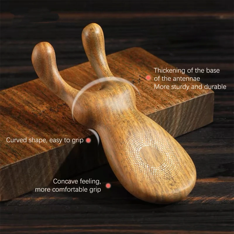 Wooden Sandalwood Smooth Acupuncture Nose Lifting Tool Nose Shaping Roller Trigger Point Therapy Slimming Facial Massage Comb