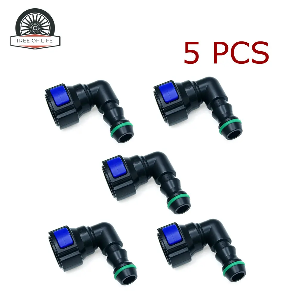 5x 6R0955665 Front Headlight Cleaning Washer Spray Hose Connector For Audi Q2 Q3 TT A1 A3 A4 A5 A6 A7 VW Tiguan Passat Golf