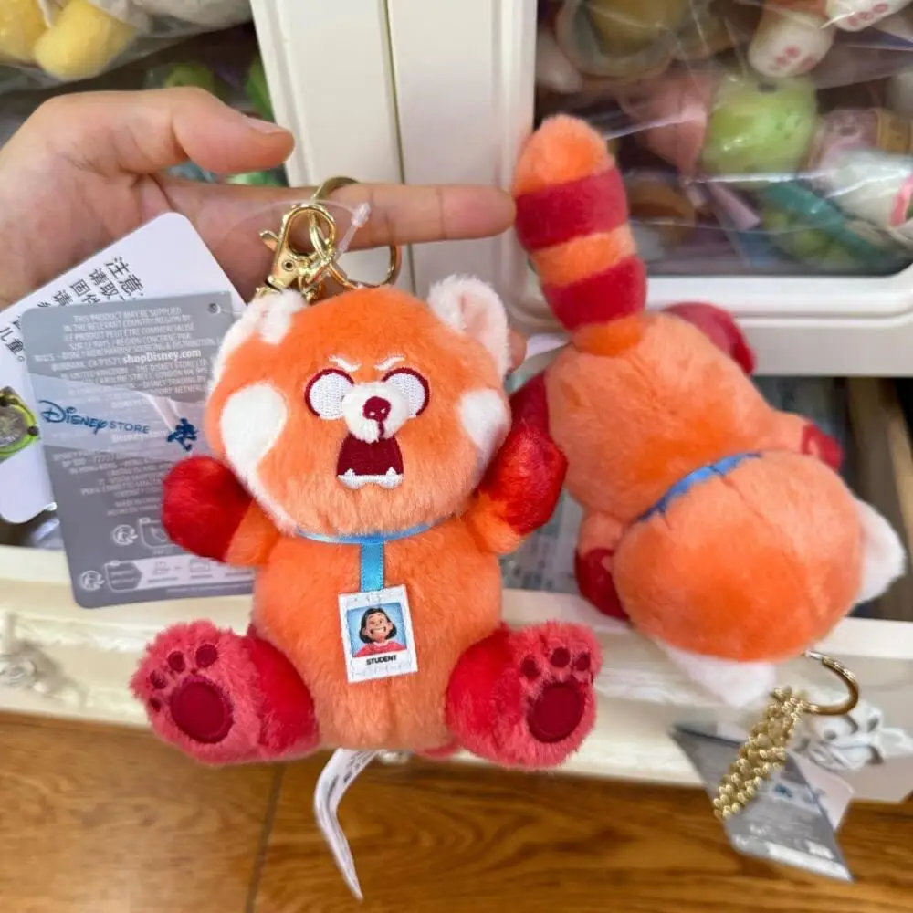 Disney Turning Red Meilin Mei Lee Angry Surprise Emojis-Serie Plüschpuppe Schlüsselanhänger Rucksack-Hängeornament Mädchen-Geburtstagsgeschenk