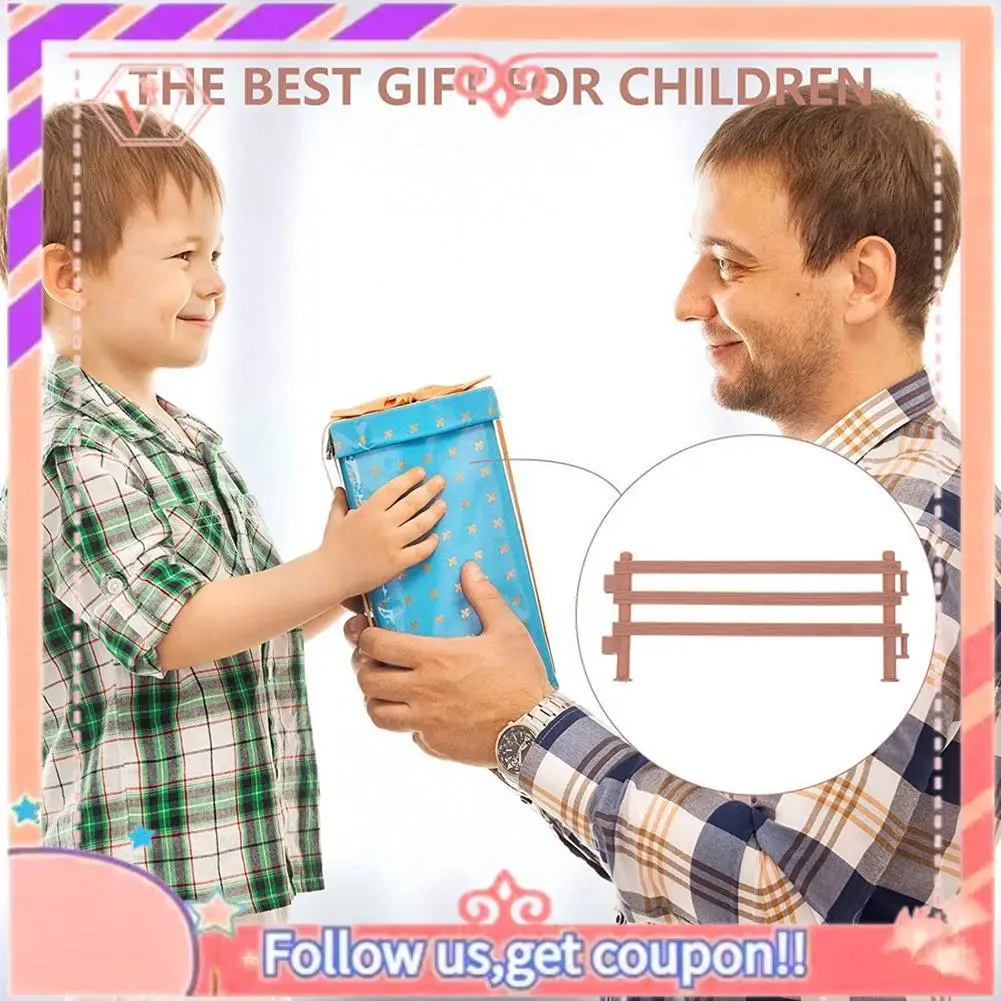 AT84-40Pcs Mini Fence Plastic Garden Fence Fairy Garden Fence Panels Plastic Fence Farm Animal Fence Tools For Kids
