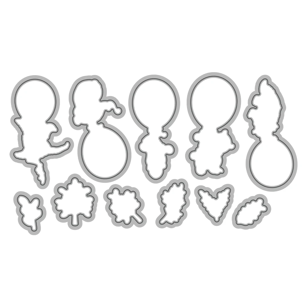 Mangocraft Little Animals And Balloons Cutting Dies Clear Stamp DIY Scrapbooking Metal Dies Silicone Stamp For Card Albums Decor