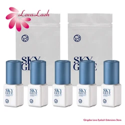 5 Bottles SKY S+ Glue for Eyelash Extensions 5ml Original Korea Sky Blue Cap False Lash Glue Makeup Tools Beauty Shop Supplies