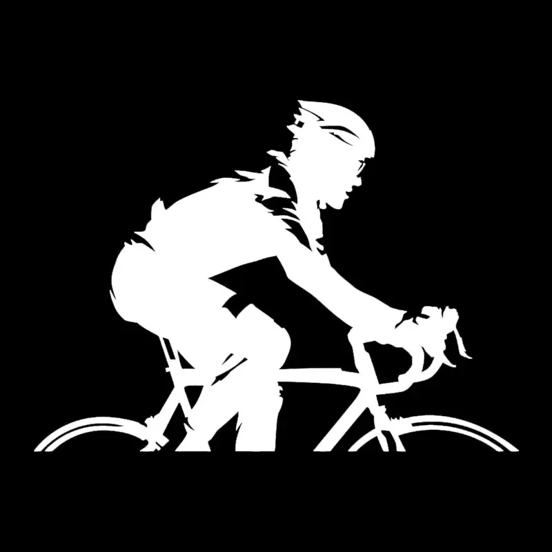 Car Sticker Bicycle Race Cycling Cycling Sports Funny Car Windshield PVC Waterproof Sunscreen Decal, 23cm*16cm