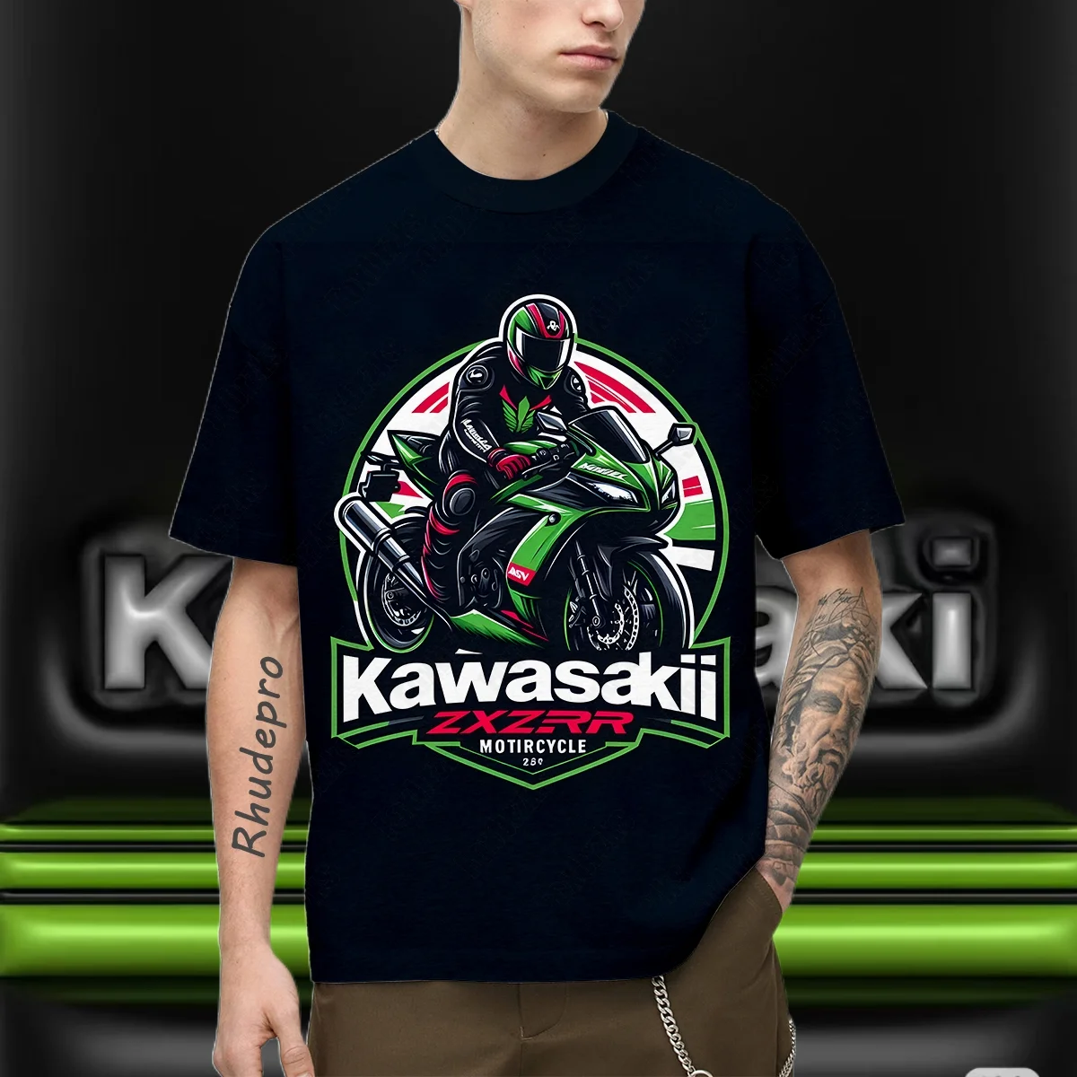 

Men's T-shirt Kawasaki Motorcycle T-Shirt Riding T-Shirt Sunscreen Fast Drying Sweat Absorbing 3d Print T-shirt Summer T-Shirt
