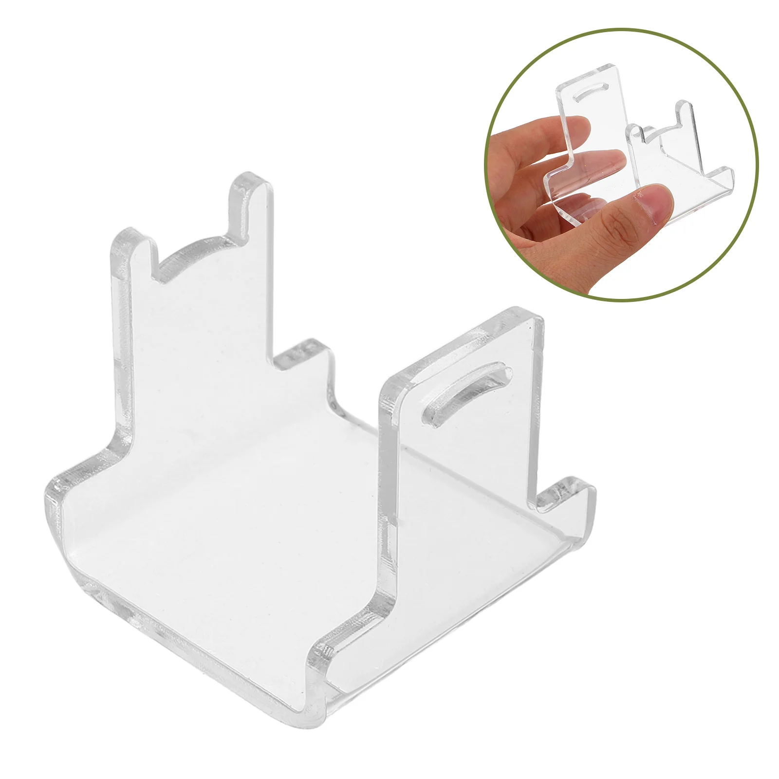 

2Pcs Acrylic Fishing Reel Display Stand Transparent Organizer Space Saving Lure Storage Home Desktop Rack Fishing Reel Organizer