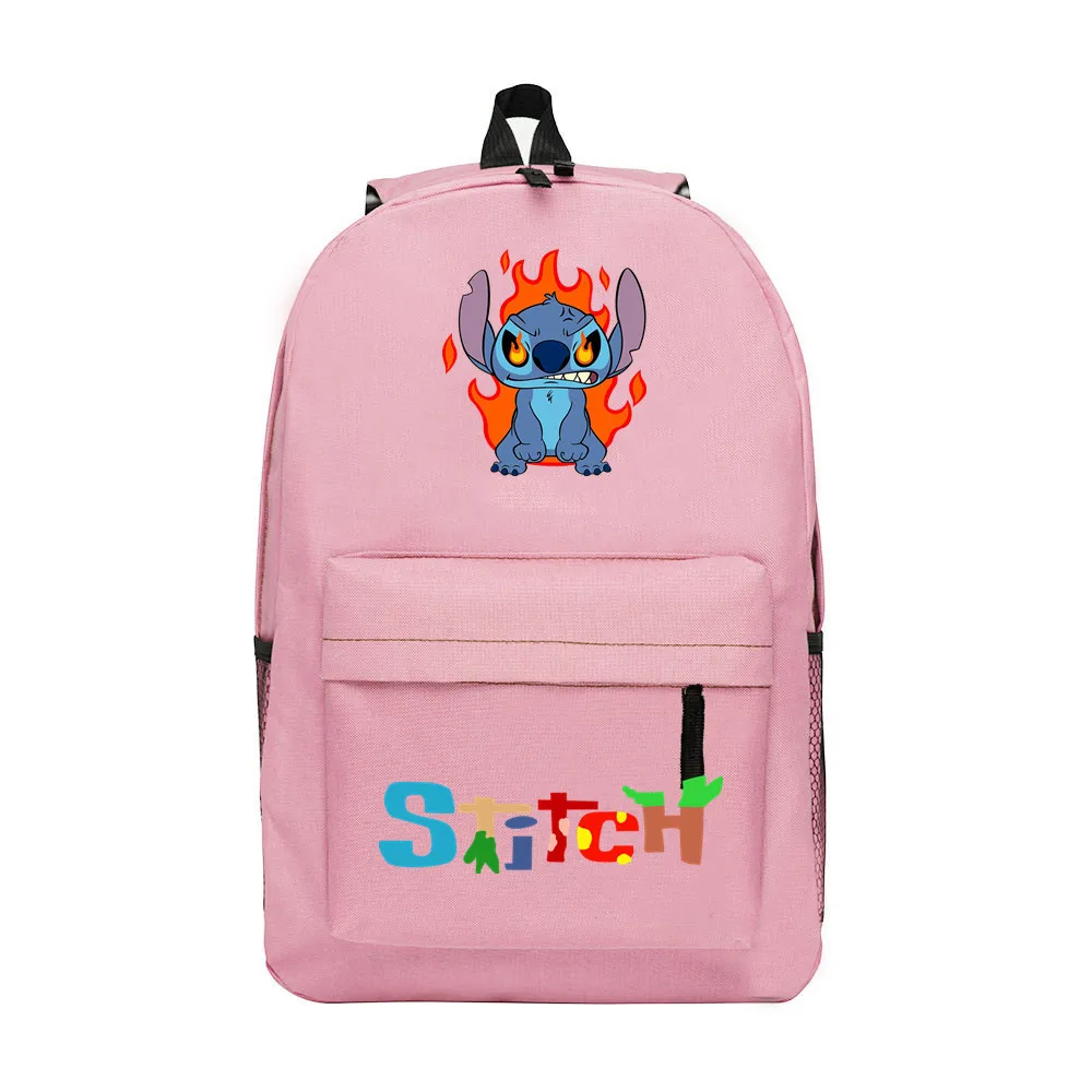 MINISO Stitch กระเป๋าเป้สะพายหลังอะนิเมะคอสเพลย์ Unisex นักเรียนโรงเรียนกระเป๋าการ์ตูนกระเป๋าถือแล็ปท็อป Rucksack กระเป๋ากลางแจ้ง