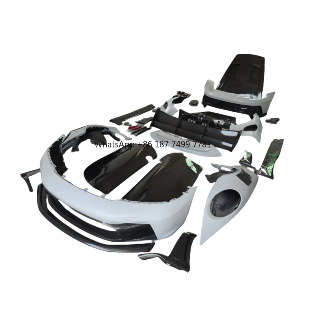 Suitable for . 911 992 Upgraded GT3RS Dry Carbon Fiber Body Kit, Front and Rear Bumpers, Spoilers, Diffusers, Fenders