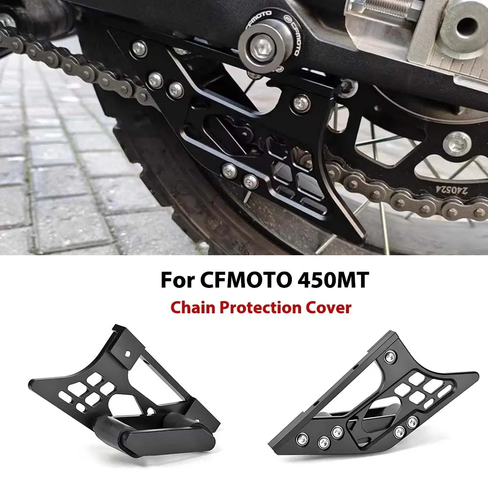 

﻿ For CFMOTO 450MT MT450 2024 2025 NEW Motorcycle Accessories CNC Chain Swingarm Guide Slider Roller Guard Chain Protect Cover