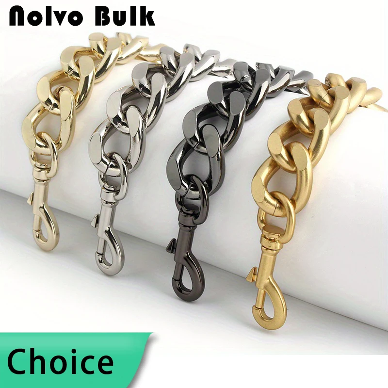 

1PC 30cm/39cm/45cm/60cm/100cm Bag Shoulder Strap Aluminum Chain Messenger Bag Pants Decoration Chain DIY Hardware Accessories