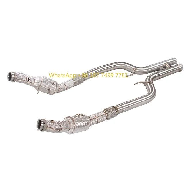 

Автозапчасти. W222 S63 Головная секция 3-дюймовая титановая выхлопная труба