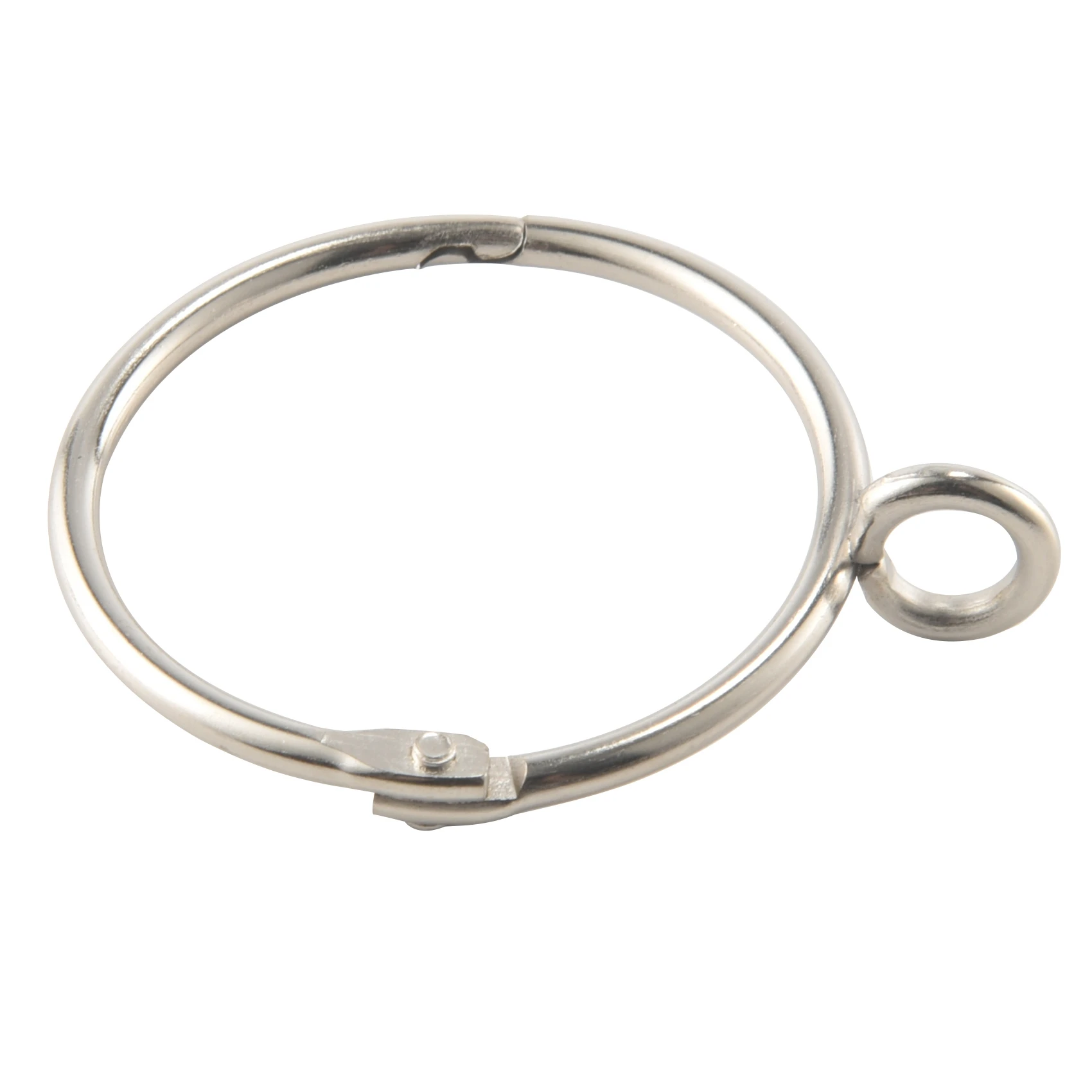 [HOT!A34R】 20 Pcs Openable Silver Curtain Rings Open And Close Metal Rustproof Drapery Loops With Eyelet For Hook Pins (1.5 Inch