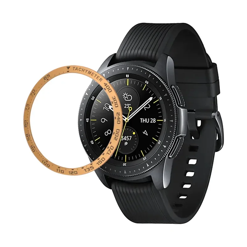 Metal Bezel Cover for Samsung Galaxy Watch 4 Classic 46mm 42mm Gear S3 Frontier Smartwatch Adhesive Bumper Ring Case Accessories