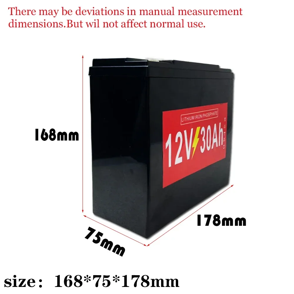 بطارية ليثيوم LiFePO4 12 فولت 30 أمبير في الساعة ذات دورة عميقة من فوسفات الحديد للطاقة الشمسية، مكتشف الأسماك، عجلات الطاقة، الإضاءة، تطبيقات خارج الشبكة #4