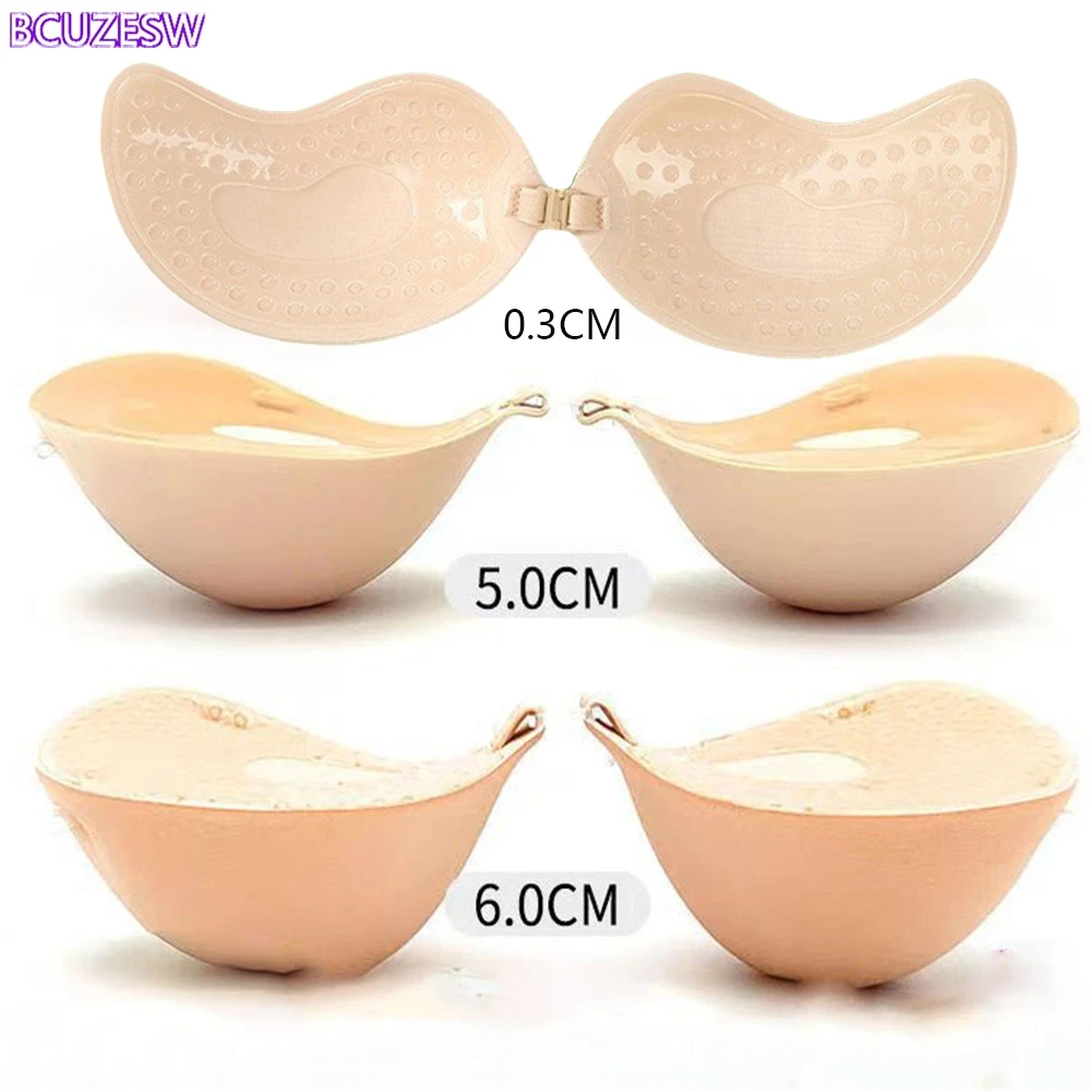 5CM/6CM Thickened Chest Sticker Invisible Silicone Bra for Woman Silicon Push Up Silicon Bra Waterproof Nipple Tape Stickers