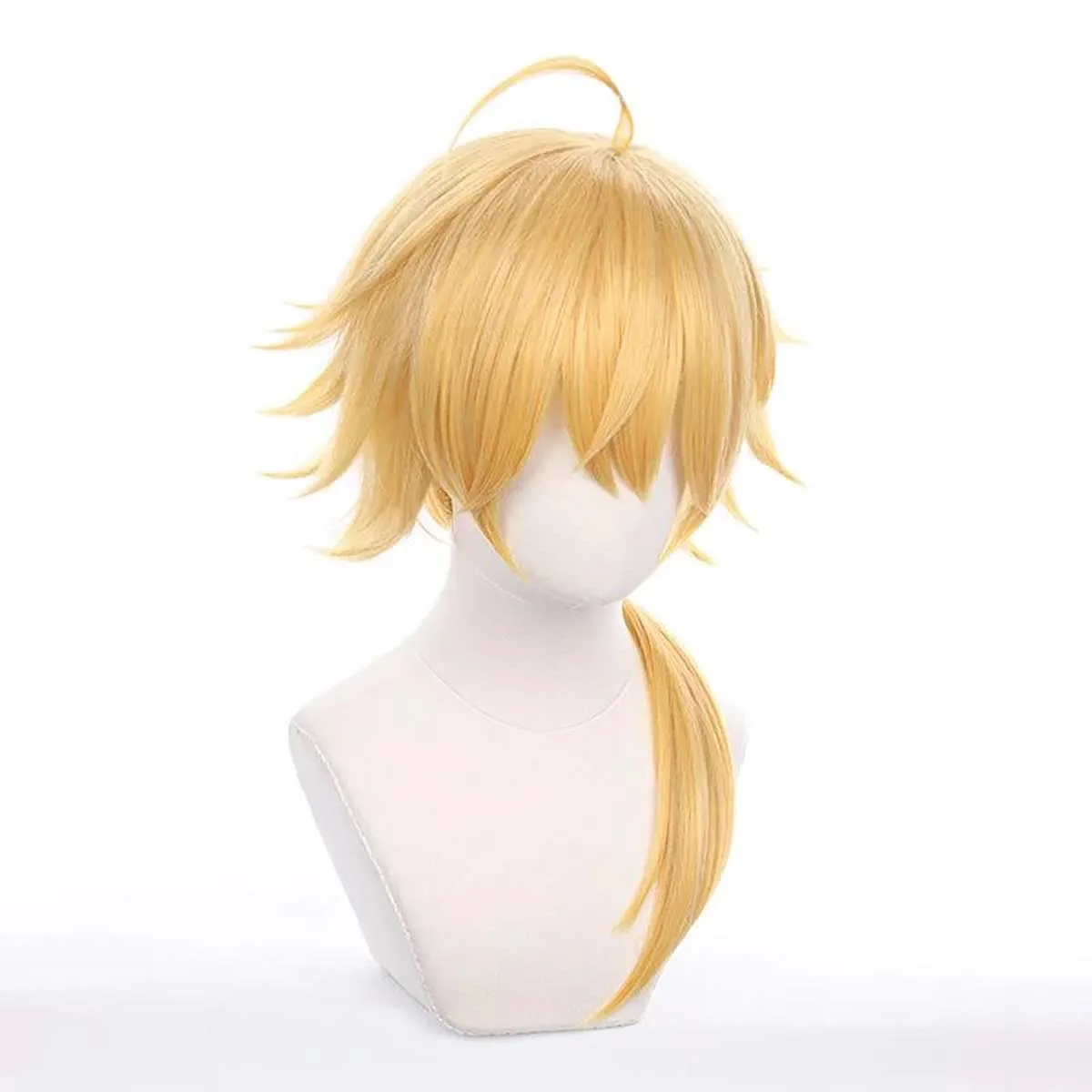 Spiel Roleplay Party Genshin Impact Thoma Cosplay lange goldene Pferdeschwanz-Perücke