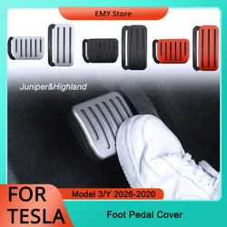 Upgrade Foot Pedal Pads Cover For Tesla Model 3 Highland Non-slip Accelerator Brake Cover For Model Y Juniper 2025 Accessories